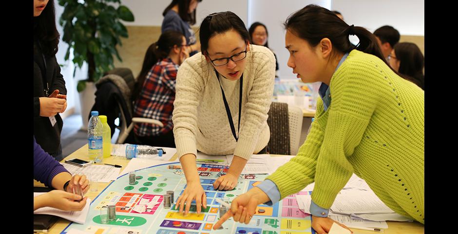 More than 140 students from universities all over Shanghai participated in the student-run 2016 Sand Table business competition on the weekends of March 5 and March 12. (Photo by: NYU Shanghai)