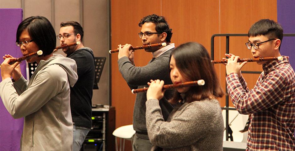 Enjoy fragments from the End of Year Music Concert with NYU Shanghai Chorale, Instrumental Chamber Ensemble, Erhu Class, Bamboo Flute Class and Private Voice Classes. (Photo by: NYU Shanghai)