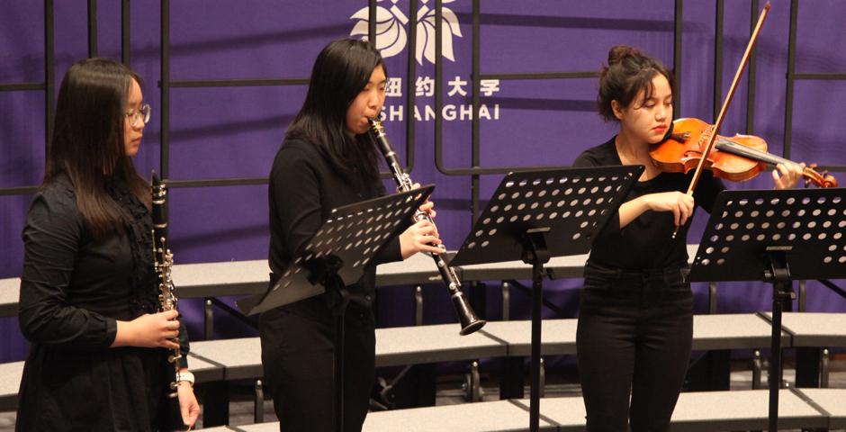 Enjoy fragments from the End of Year Music Concert with NYU Shanghai Chorale, Instrumental Chamber Ensemble, Erhu Class, Bamboo Flute Class and Private Voice Classes. (Photo by: NYU Shanghai)