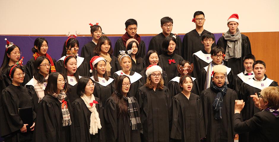 Enjoy fragments from the End of Year Music Concert with NYU Shanghai Chorale, Instrumental Chamber Ensemble, Erhu Class, Bamboo Flute Class and Private Voice Classes. (Photo by: NYU Shanghai)