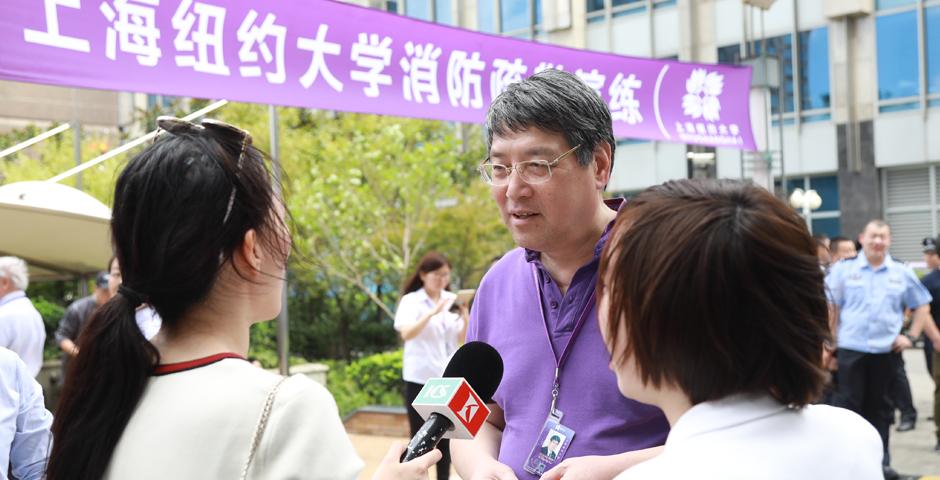 On September 14, Pudong Public Security Bureau assisted NYU Shanghai with the first fire drill of the semester! (Photo by: NYU Shanghai)