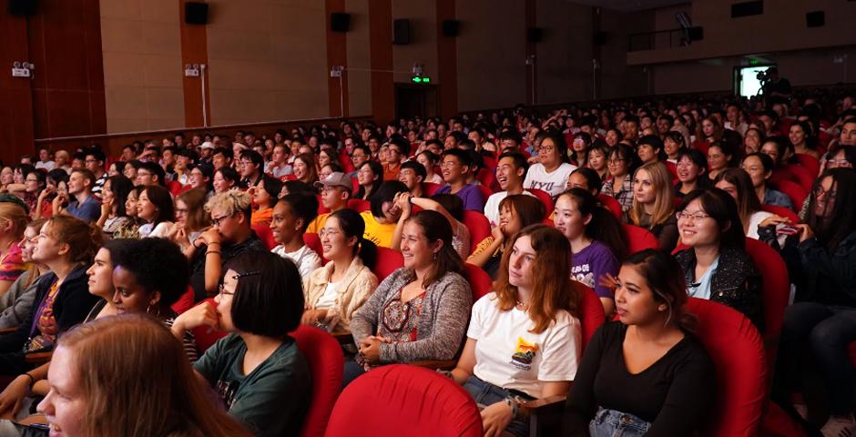 The first-year students loved the show! In addition, upperclassmen also came to show support for their fellow classmates.