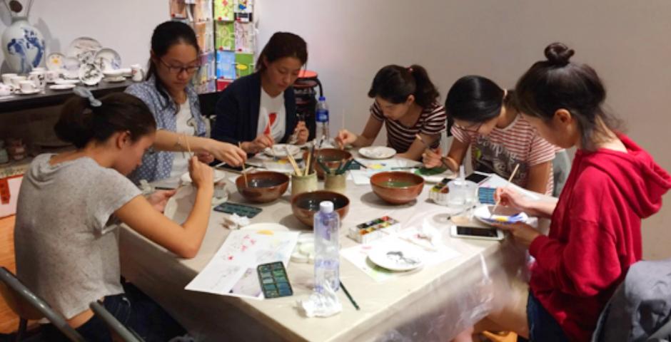 Chinese round fan making