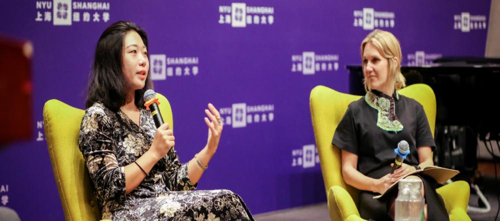 Li (left) and Lindtner (right) discuss the film after its screening